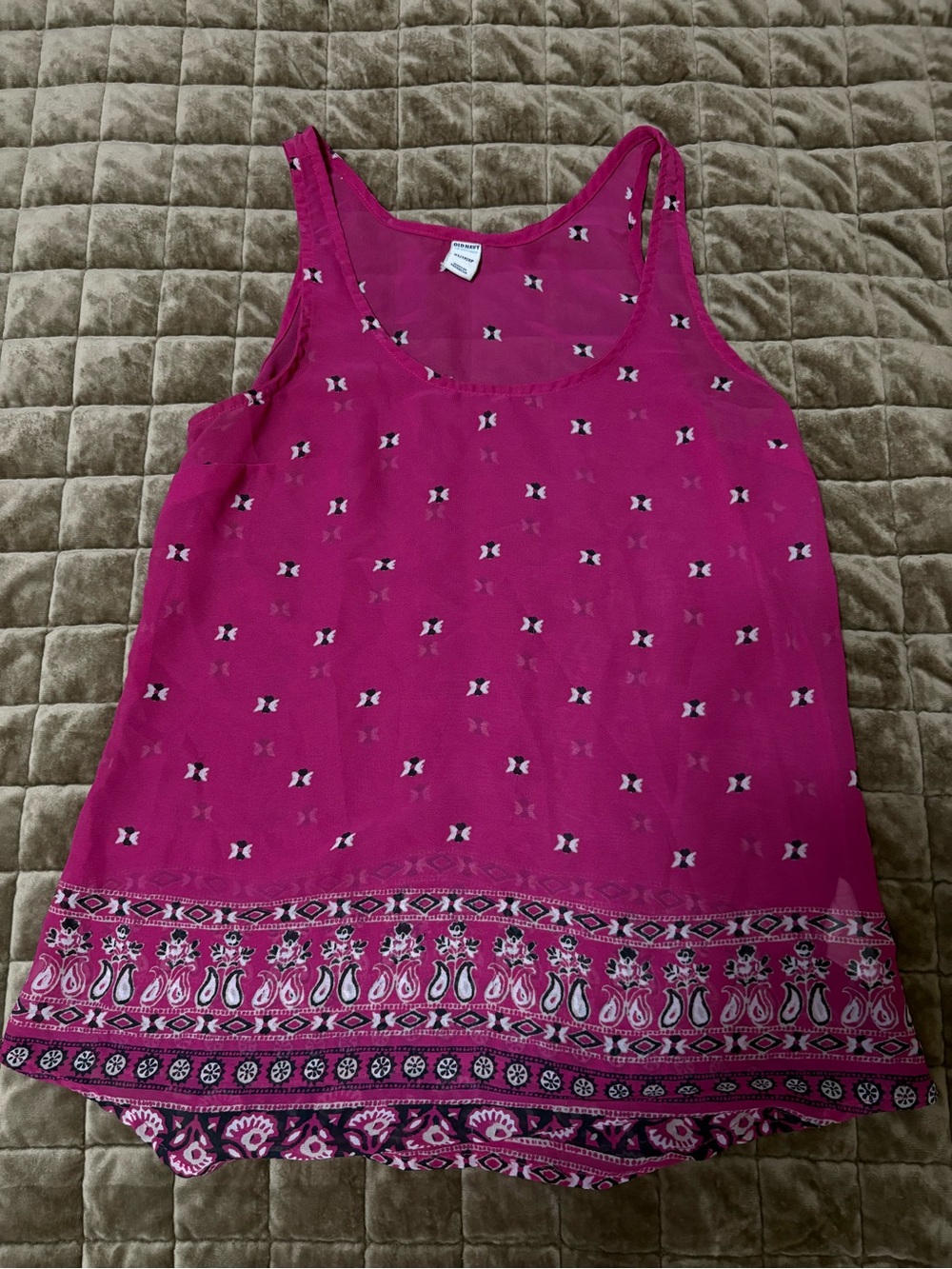 Old Navy Women’s Pink Sleeveless Sheer Boho Tank Top – XS